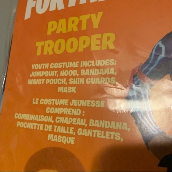 NWT. FORTNITE Party Trooper Kids Costume - Picture 4 of 5